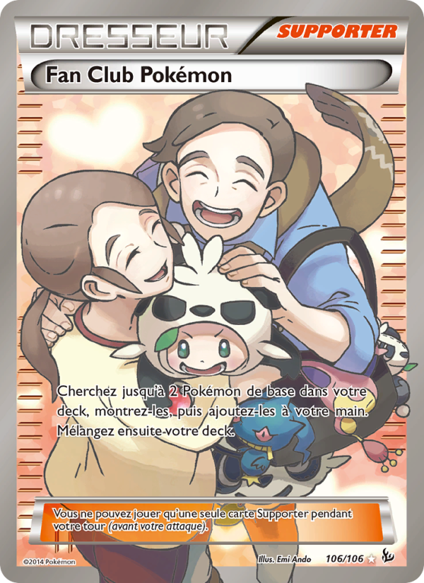 Fan Club Pokémon 106 — Étincelles (French Pokémon TCG card)