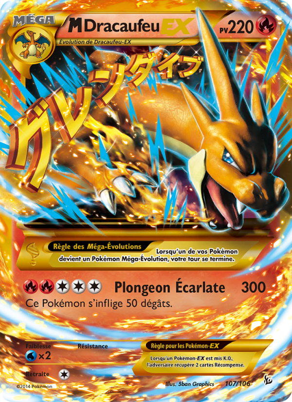 M-Dracaufeu EX 107 — Étincelles (French Pokémon TCG card)