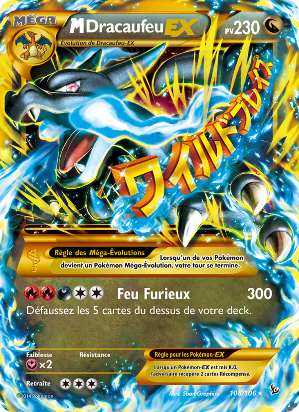 M-Dracaufeu EX 108 — Étincelles (French Pokémon TCG card)