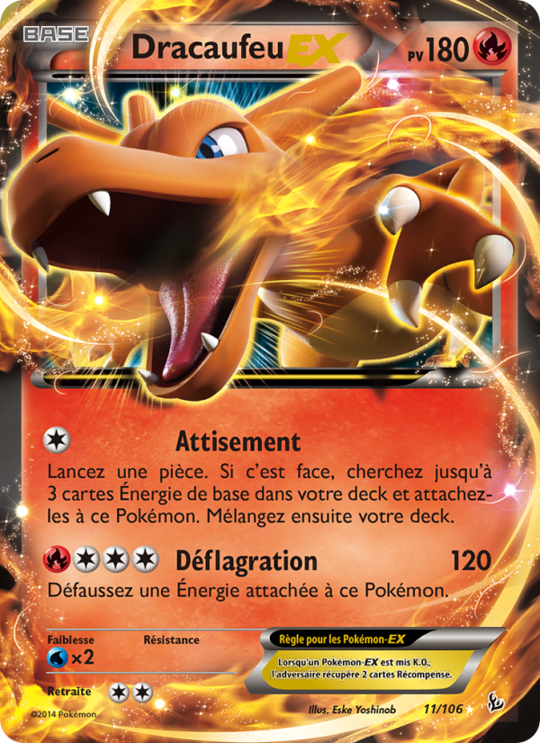 Dracaufeu EX 11 — Étincelles (French Pokémon TCG card)