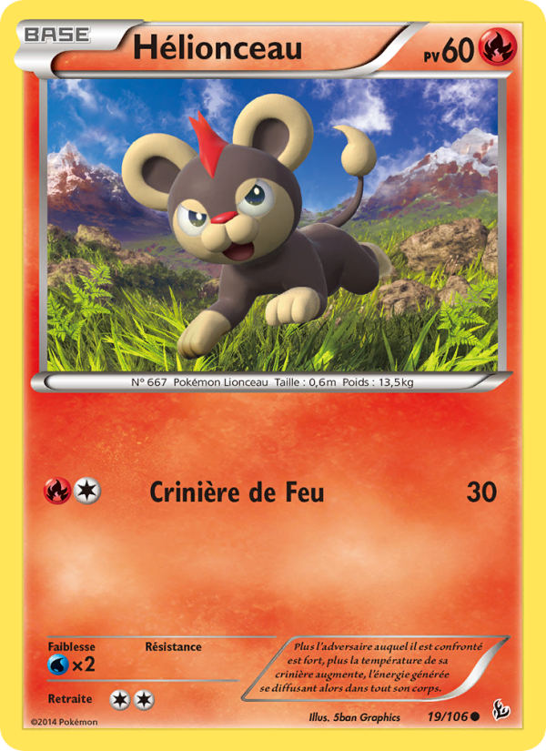 Hélionceau 19 — Étincelles (French Pokémon TCG card)