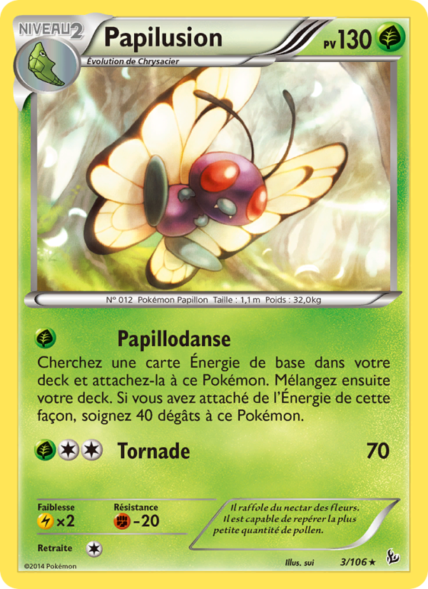 Papilusion 3 — Étincelles (French Pokémon TCG card)