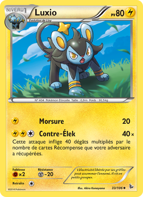 Luxio 33 — Étincelles (French Pokémon TCG card)