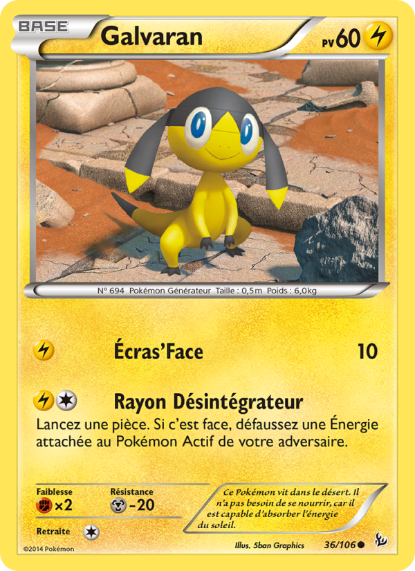 Galvaran 36 — Étincelles (French Pokémon TCG card)
