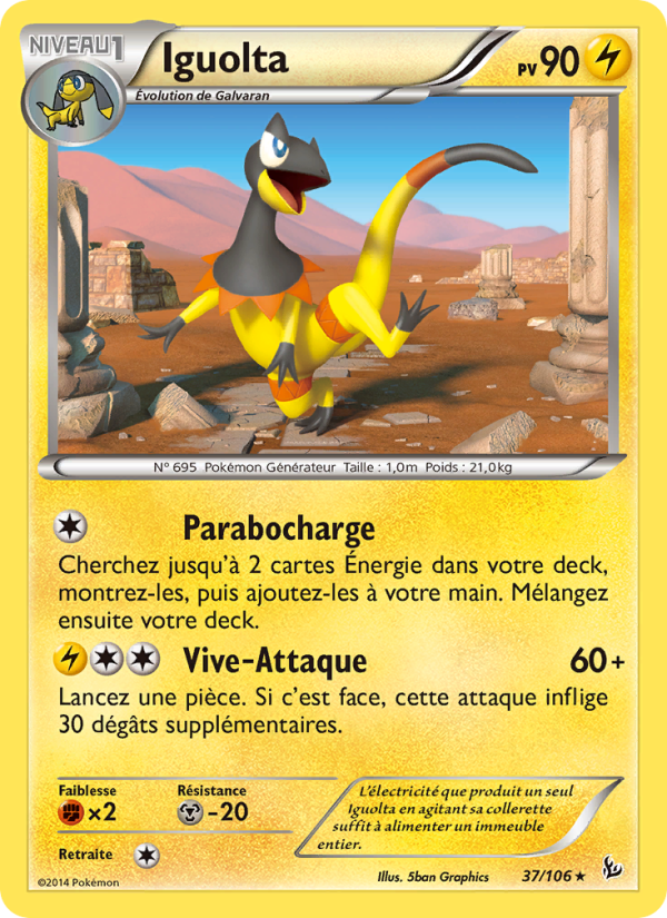 Iguolta 37 — Étincelles (French Pokémon TCG card)