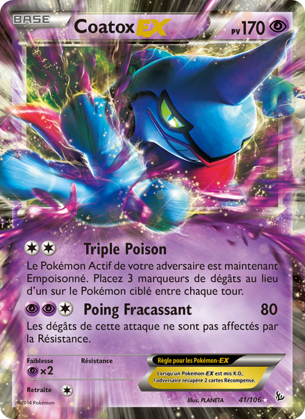 Coatox EX 41 — Étincelles (French Pokémon TCG card)