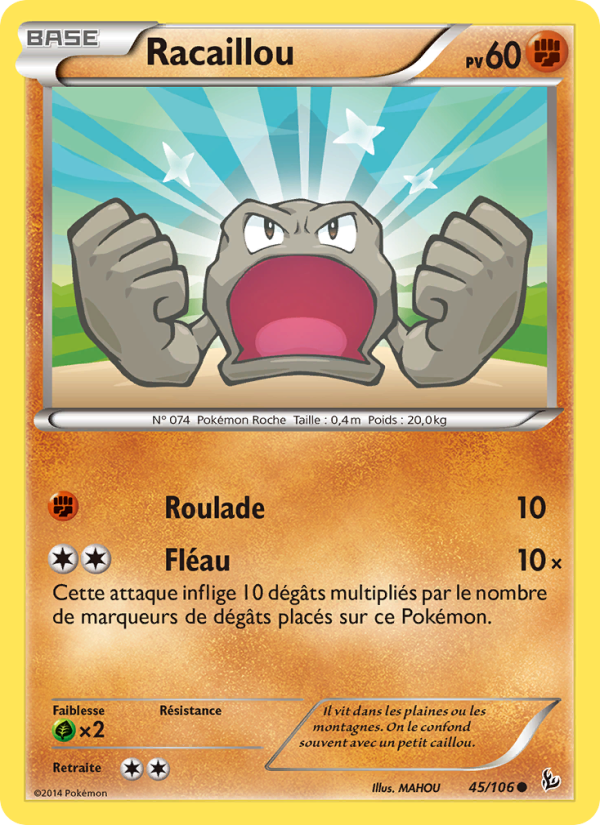 Racaillou 45 — Étincelles (French Pokémon TCG card)