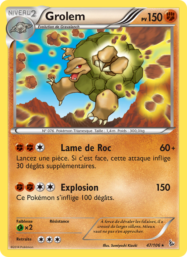 Grolem 47 — Étincelles (French Pokémon TCG card)