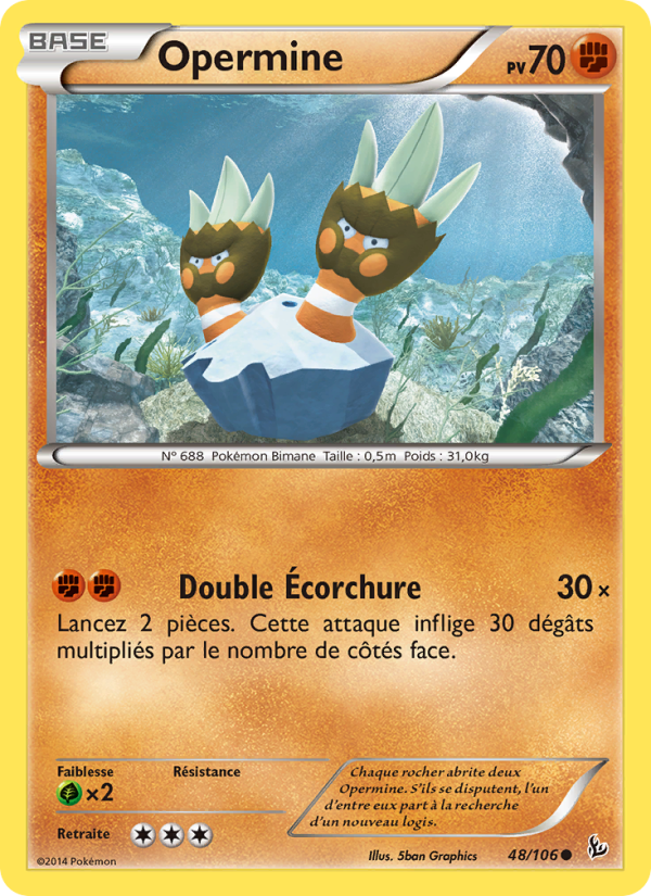 Opermine 48 — Étincelles (French Pokémon TCG card)