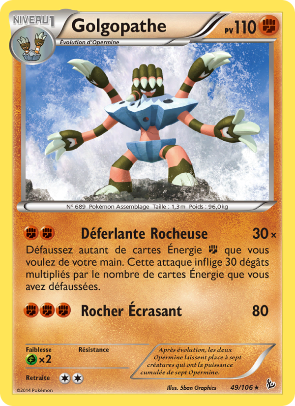 Golgopathe 49 — Étincelles (French Pokémon TCG card)
