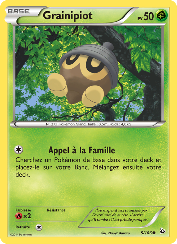 Grainipiot 5 — Étincelles (French Pokémon TCG card)
