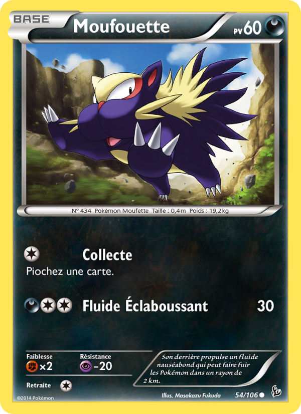 Moufouette 54 — Étincelles (French Pokémon TCG card)