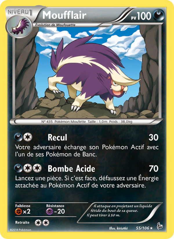 Moufflair 55 — Étincelles (French Pokémon TCG card)