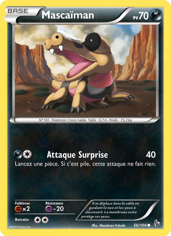 Mascaïman 56 — Étincelles (French Pokémon TCG card)