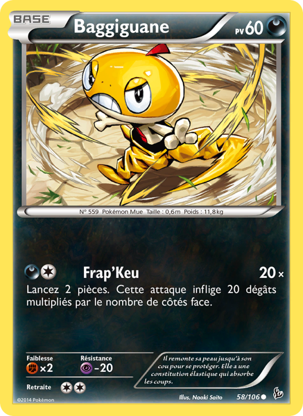 Baggiguane 58 — Étincelles (French Pokémon TCG card)