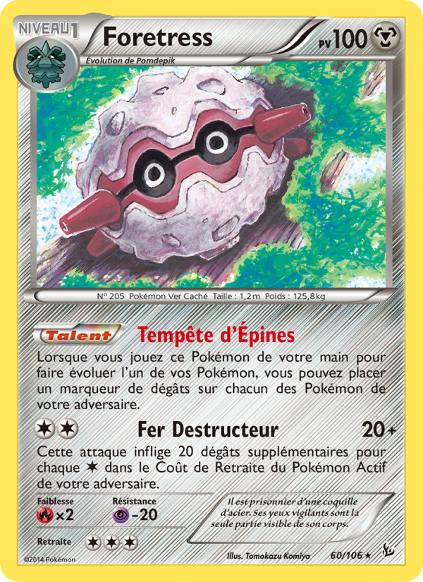 Foretress 60 — Étincelles (French Pokémon TCG card)