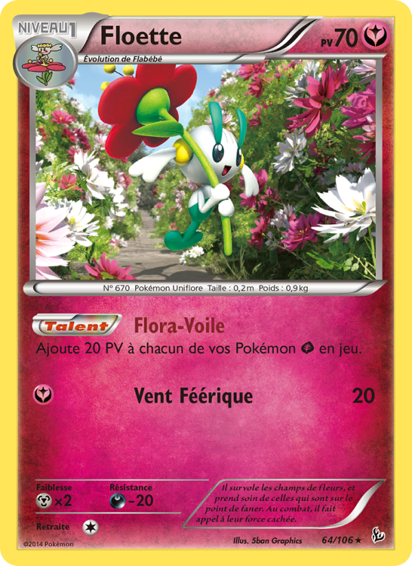 Floette 64 — Étincelles (French Pokémon TCG card)