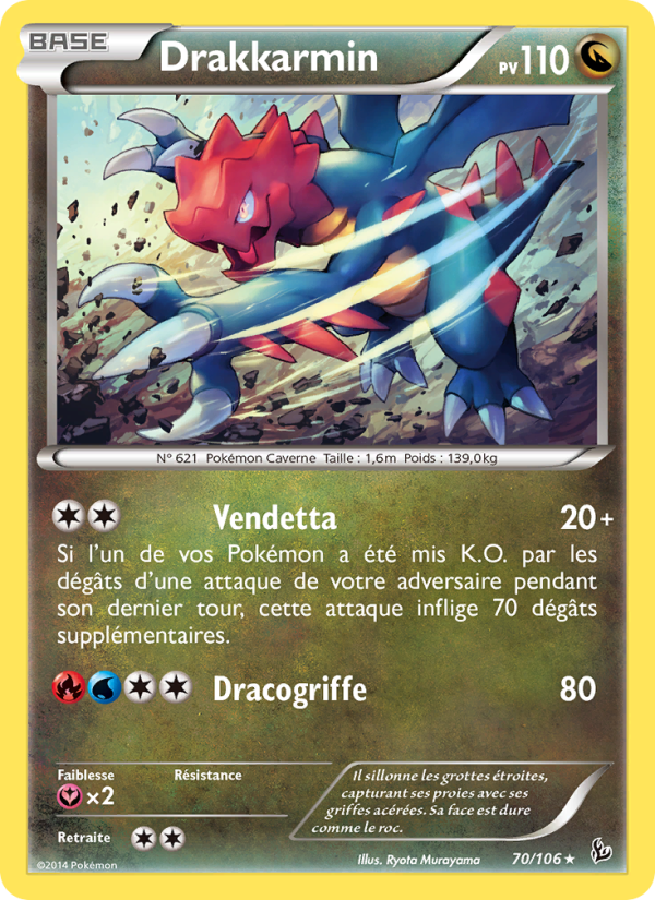 Drakkarmin 70 — Étincelles (French Pokémon TCG card)