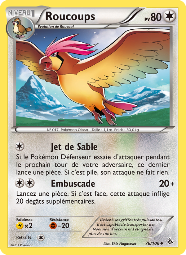 Roucoups 76 — Étincelles (French Pokémon TCG card)