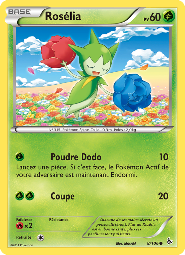 Rosélia 8 — Étincelles (French Pokémon TCG card)