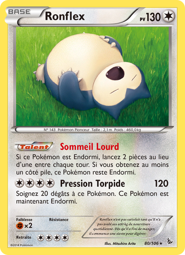 Ronflex 80 — Étincelles (French Pokémon TCG card)