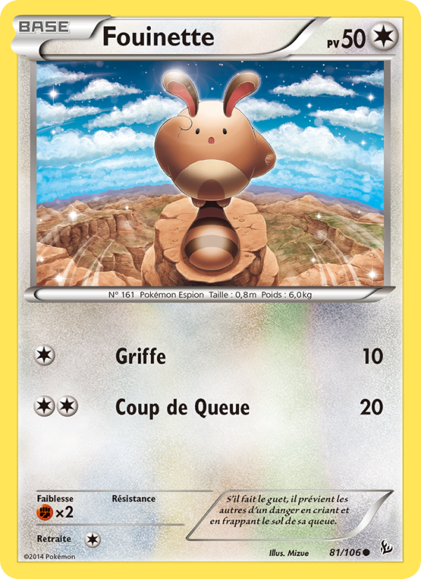 Fouinette 81 — Étincelles (French Pokémon TCG card)