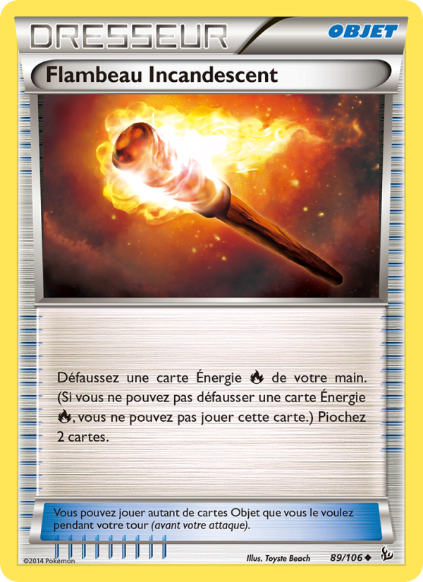 Flambeau Incandescent 89 — Étincelles (French Pokémon TCG card)