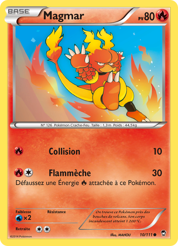 Magmar 10 — Poings Furieux (French Pokémon TCG card)
