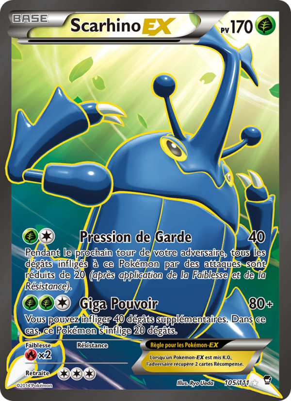 Scarhino EX 105 — Poings Furieux (French Pokémon TCG card)