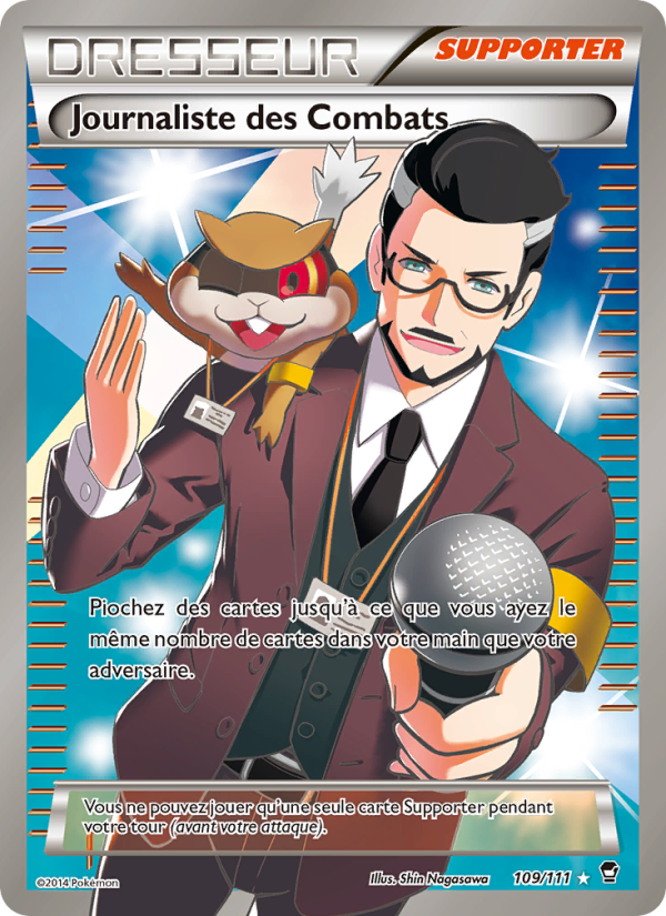 Journaliste des Combats 109 — Poings Furieux (French Pokémon TCG card)