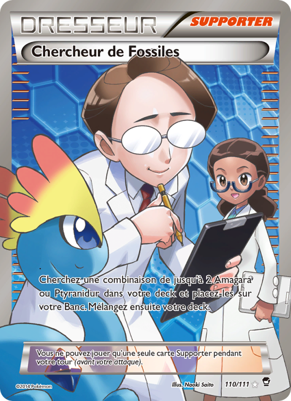 Chercheur de Fossiles 110 — Poings Furieux (French Pokémon TCG card)