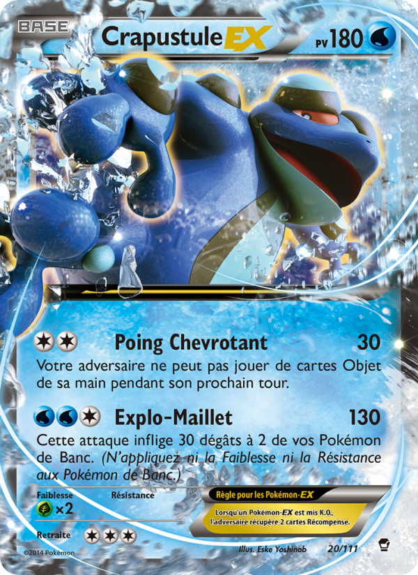 Crapustule EX 20 — Poings Furieux (French Pokémon TCG card)