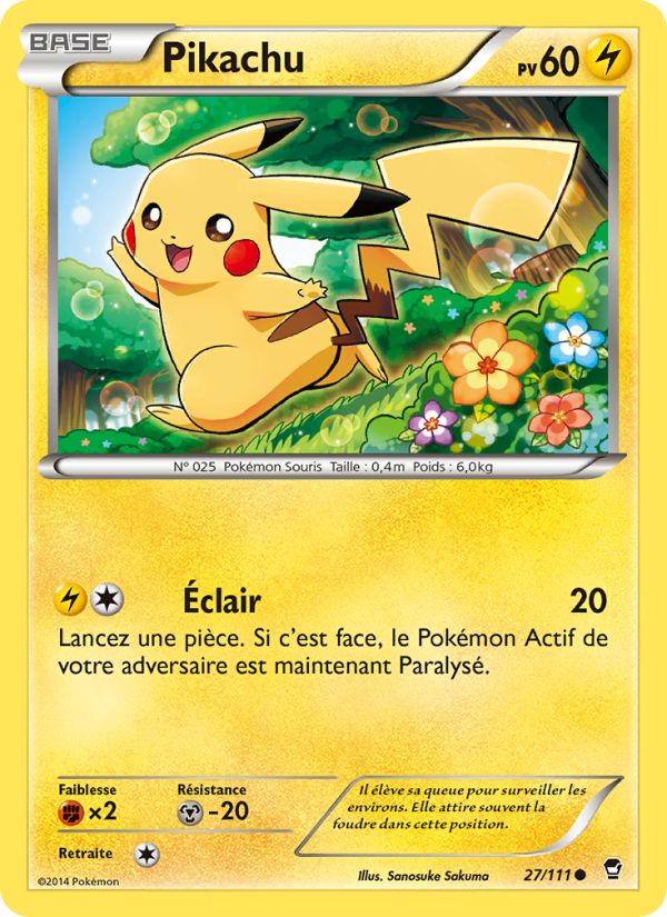 Pikachu 27 — Poings Furieux (French Pokémon TCG card)
