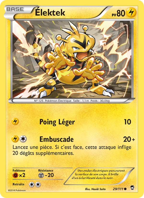 Élektek 29 — Poings Furieux (French Pokémon TCG card)