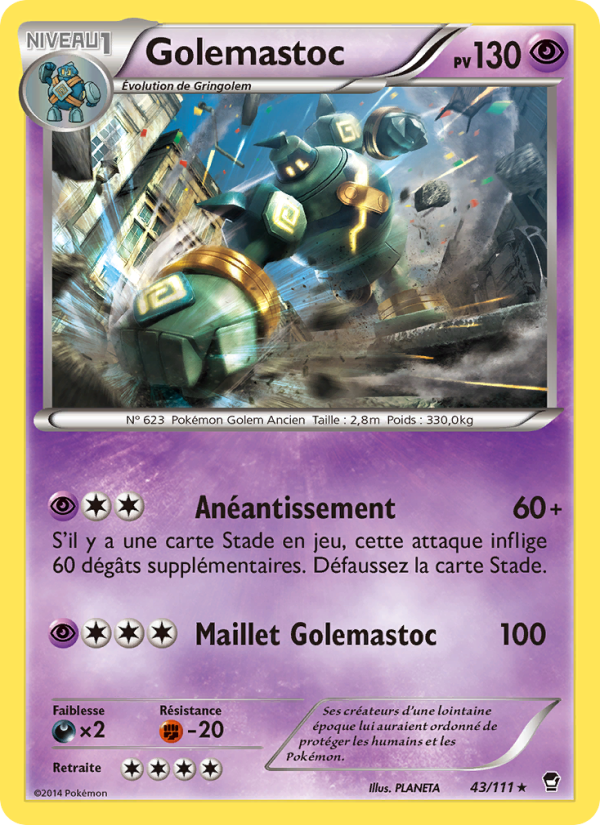 Golemastoc 43 — Poings Furieux (French Pokémon TCG card)