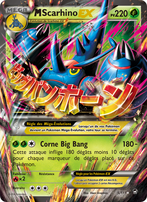M-Scarhino EX 5 — Poings Furieux (French Pokémon TCG card)