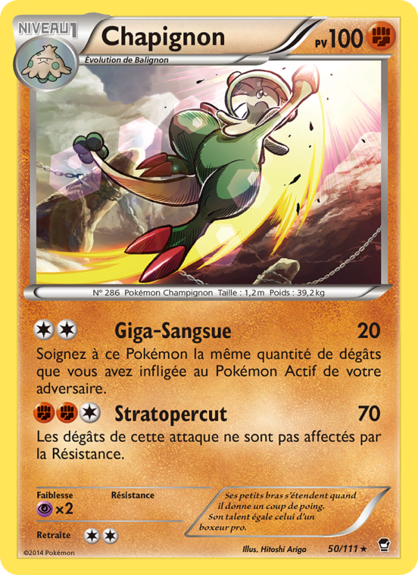 Chapignon 50 — Poings Furieux (French Pokémon TCG card)