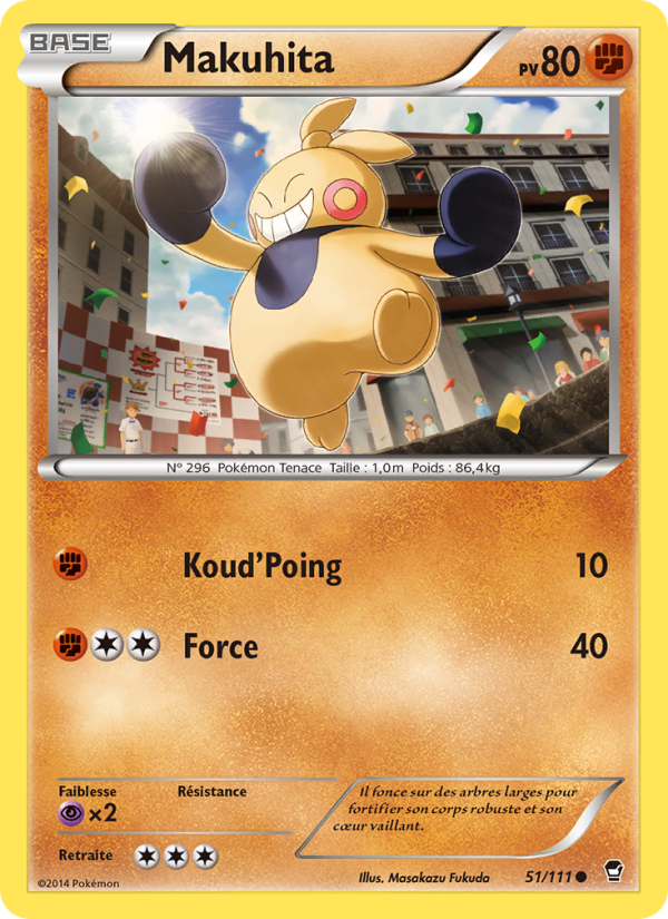 Makuhita 51 — Poings Furieux (French Pokémon TCG card)
