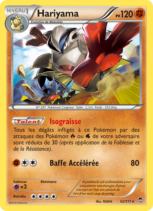 Hariyama 52 — Poings Furieux (French Pokémon TCG card)