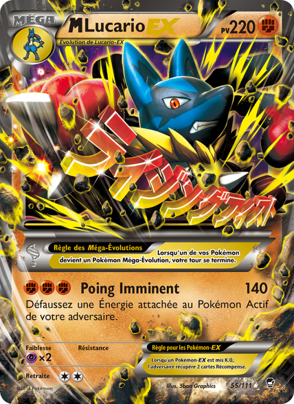 M-Lucario EX 55 — Poings Furieux (French Pokémon TCG card)