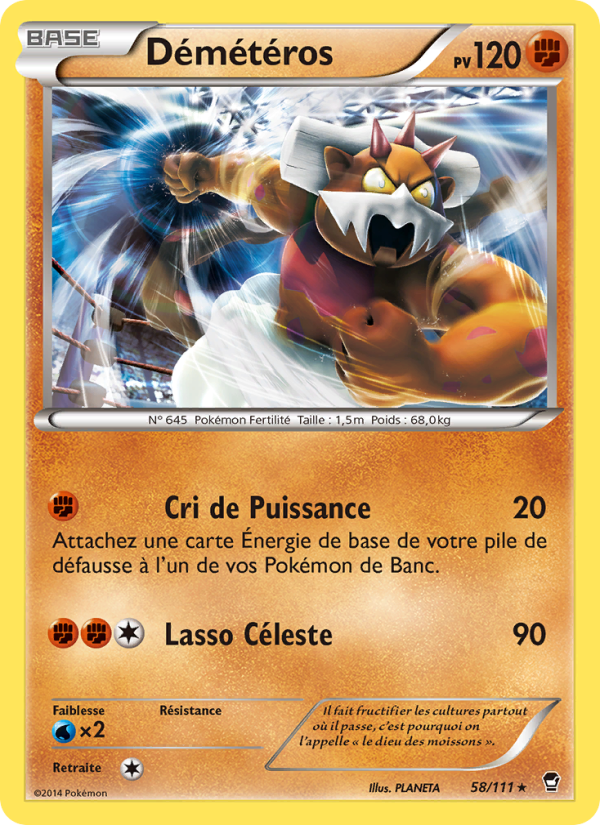Démétéros 58 — Poings Furieux (French Pokémon TCG card)