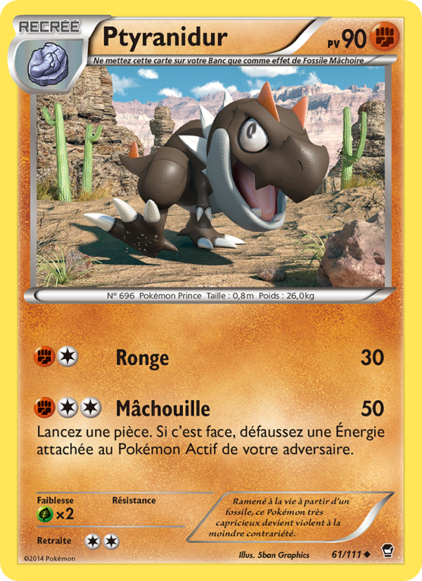 Ptyranidur 61 — Poings Furieux (French Pokémon TCG card)