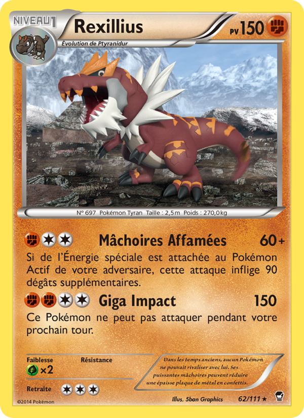 Rexillius 62 — Poings Furieux (French Pokémon TCG card)