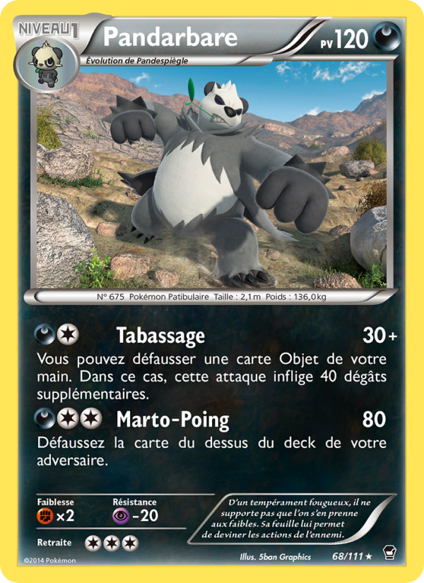 Pandarbare 68 — Poings Furieux (French Pokémon TCG card)