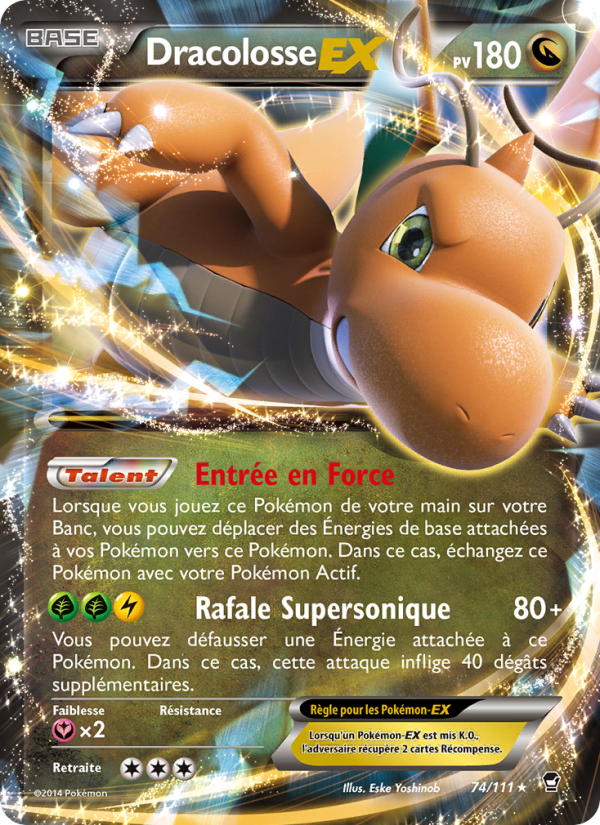 Dracolosse EX 74 — Poings Furieux (French Pokémon TCG card)