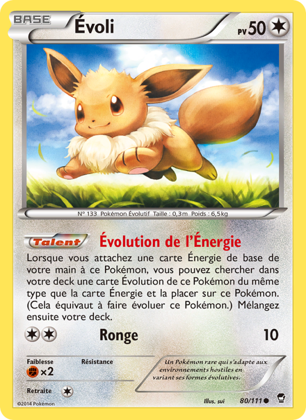 Évoli 80 — Poings Furieux (French Pokémon TCG card)