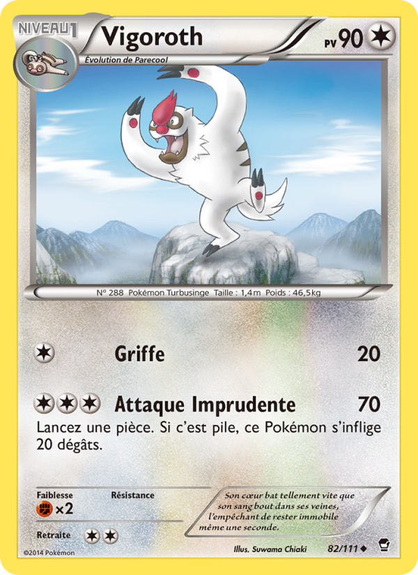 Vigoroth 82 — Poings Furieux (French Pokémon TCG card)