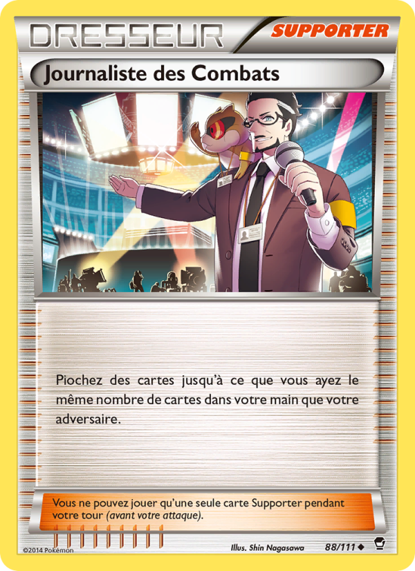 Journaliste des Combats 88 — Poings Furieux (French Pokémon TCG card)