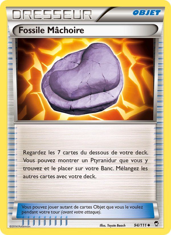Fossile Mâchoire 94 — Poings Furieux (French Pokémon TCG card)