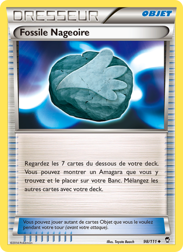 Fossile Nageoire 98 — Poings Furieux (French Pokémon TCG card)
